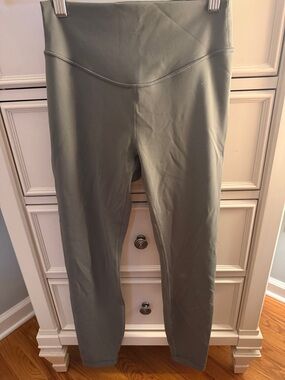 lululemon athletica Olive Green Leggings with Seam Detail